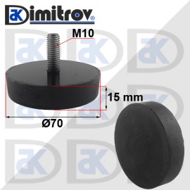 Антивибрационен тампон М10 х Ø70 х 15 mm